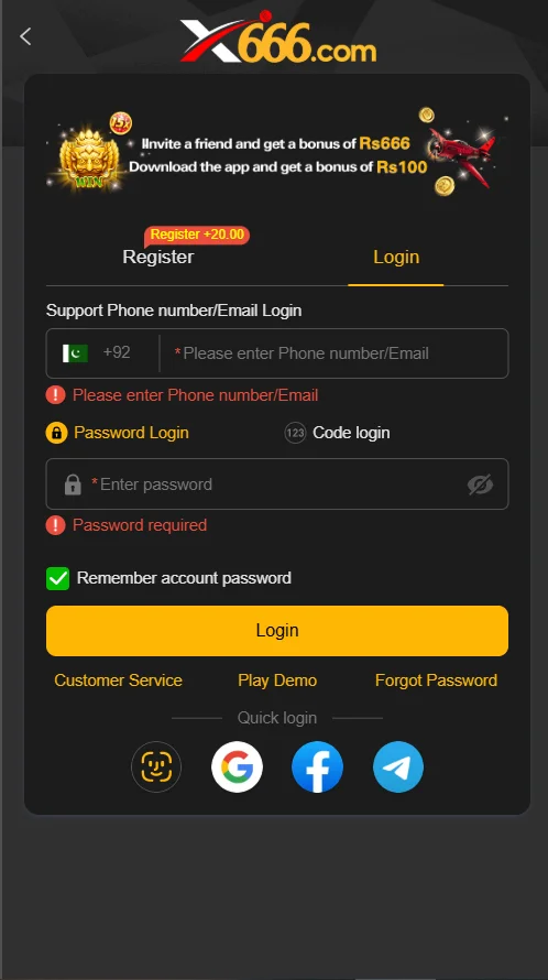 X666 login
